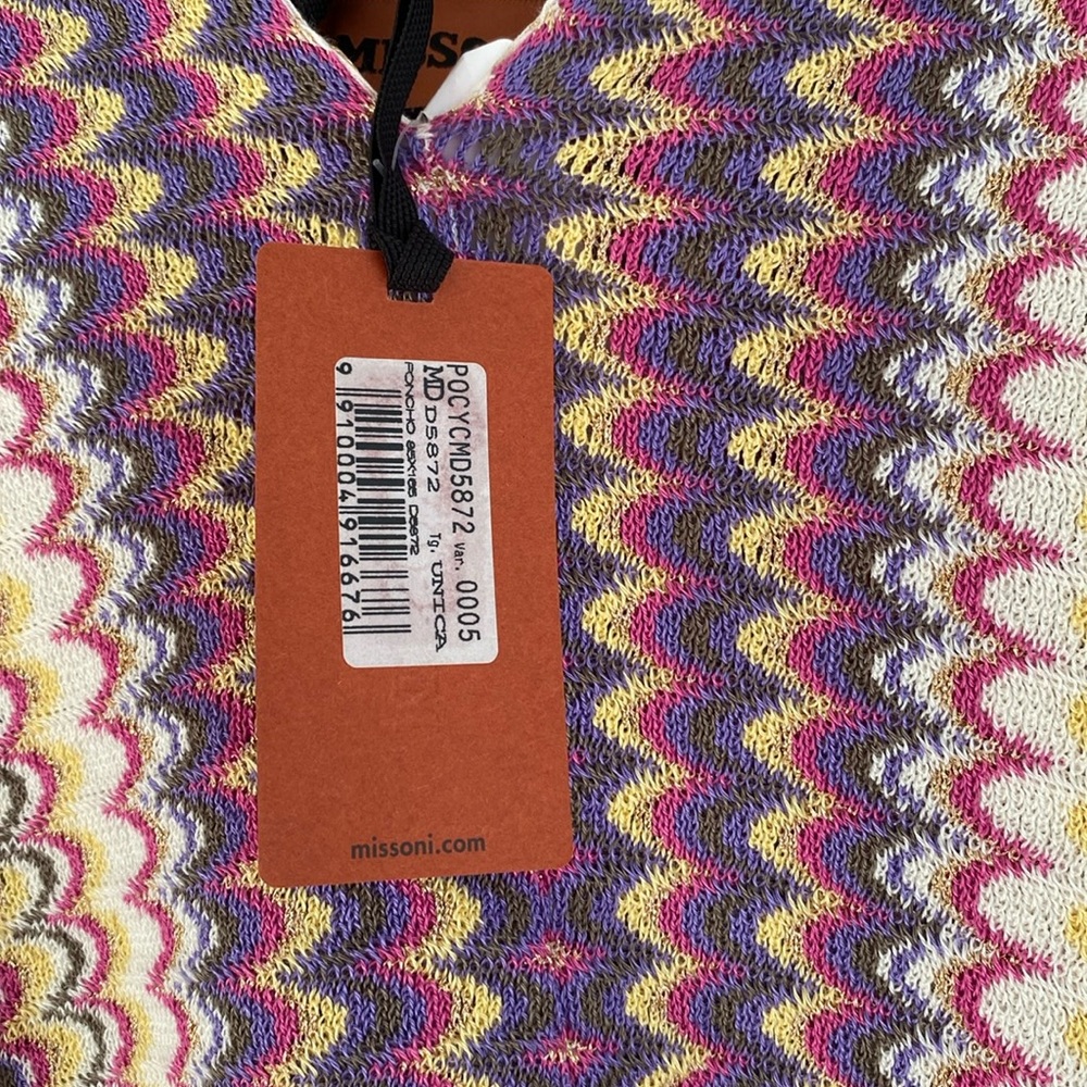 Missoni Chevron poncho/cover up/ Top - Picture 6 of 12